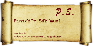 Pintér Sámuel névjegykártya